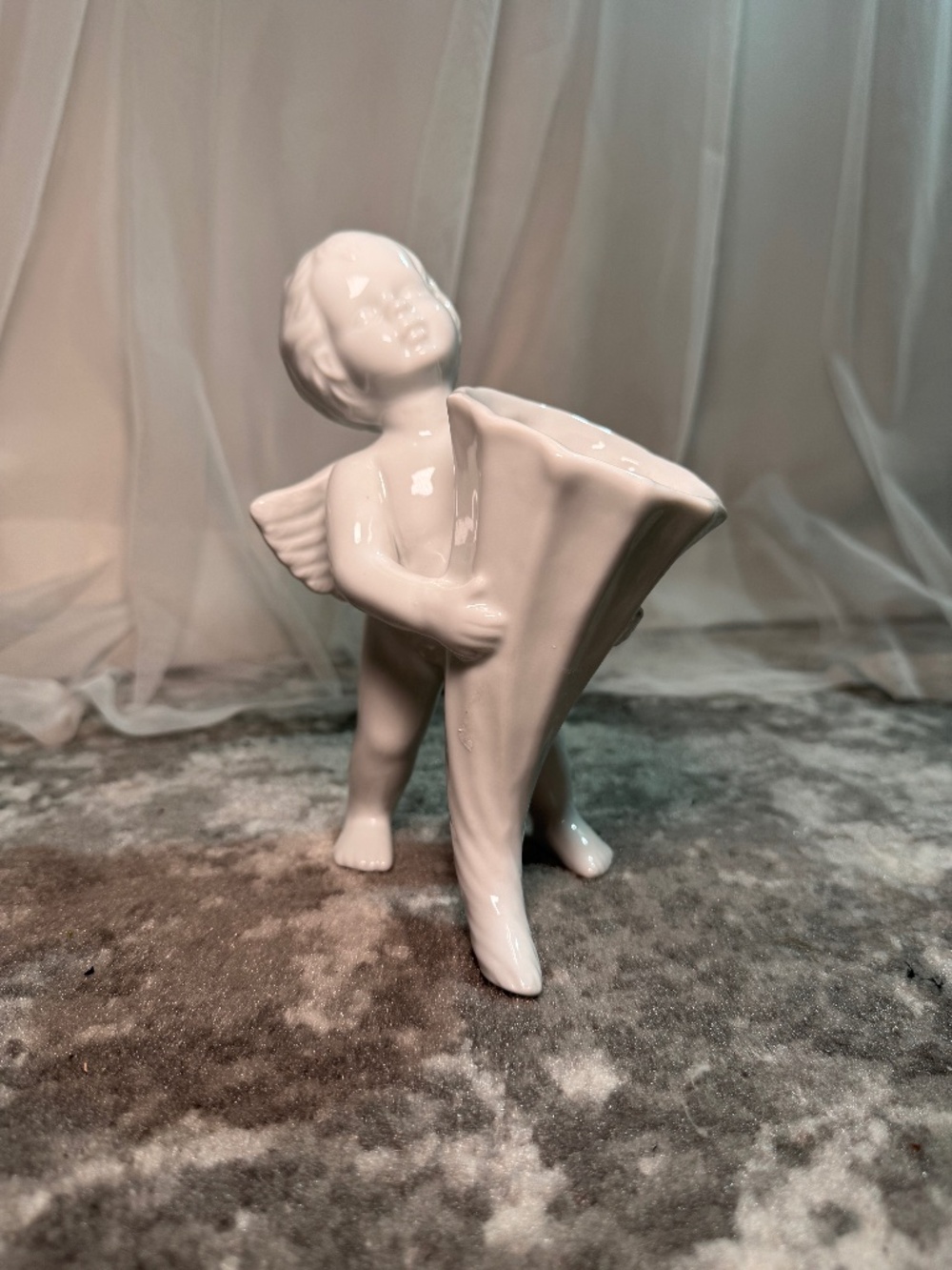 Ceramic Cupid Bud Vase